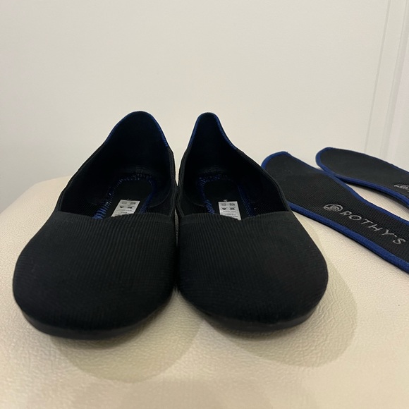 Rothy’s Women’s Round Toe Black Knit Ballet Flats Size 7.5 - Picture 4 of 11